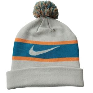 Nike Unisex Kevin Durant Icon Pom Cuff Cream White/Orange Beanie Hat One Size